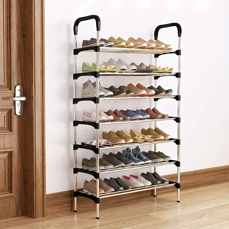 7-Tier Iron Shoe Rack – Space-Saving, Floor-Standing DailySale