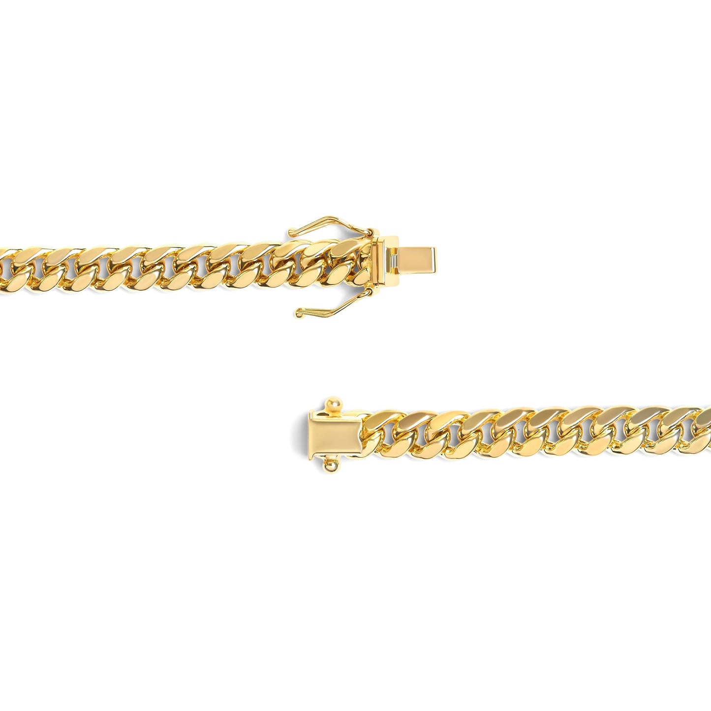 Semi-Solid 14K Yellow Gold 6.1mm Classic Miami Cuban Chain Necklace - 22 Inches Bids.com