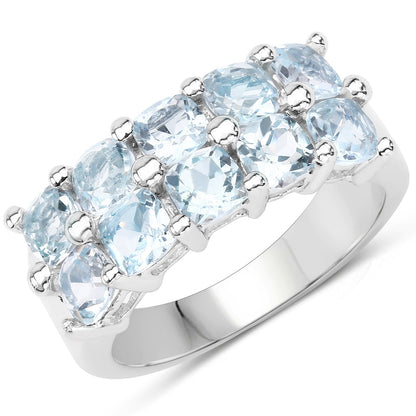 3.60 Carat Genuine  Blue Topaz .925 Sterling Silver Ring Bids.com