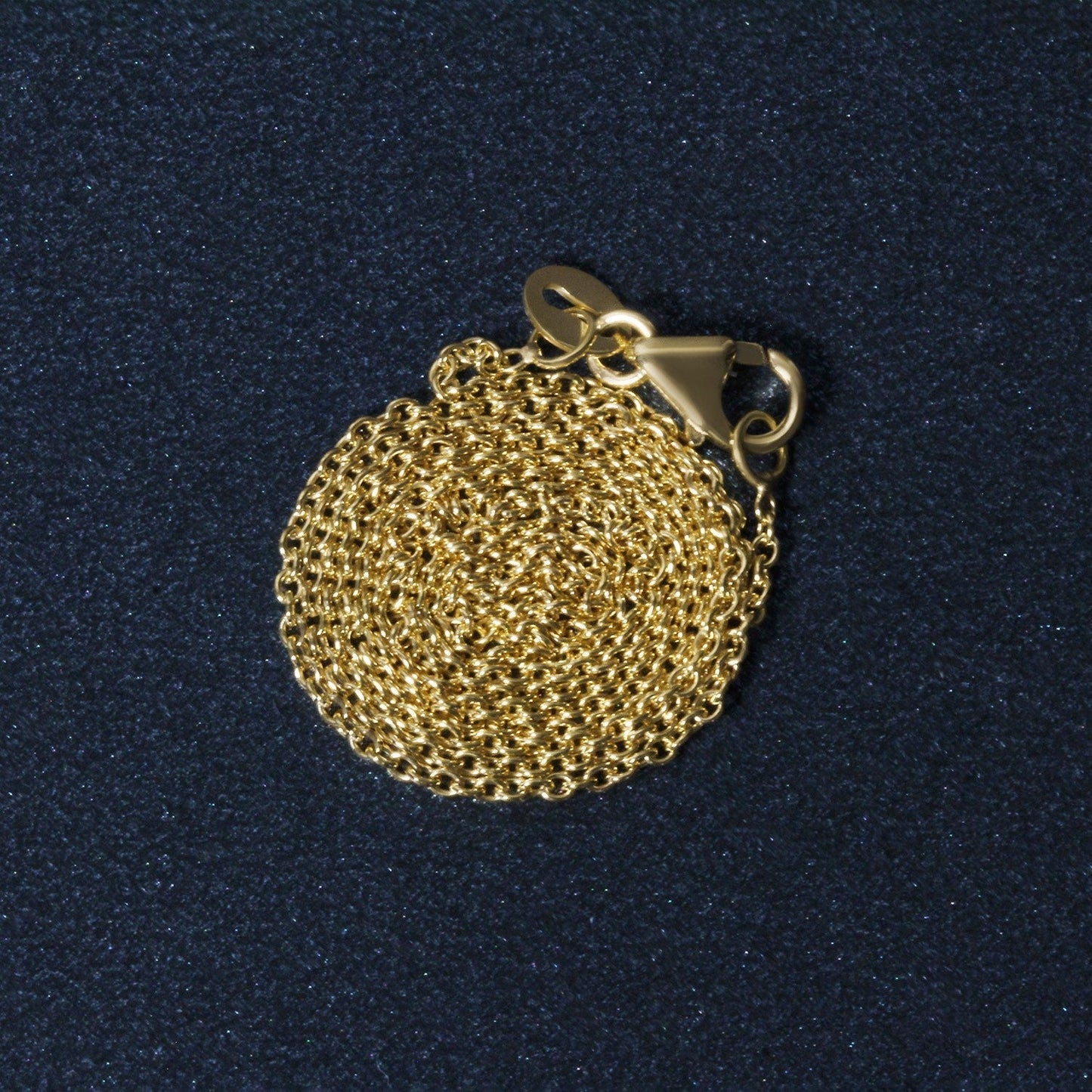 14k Yellow Gold Round Cable Link Chain 1.2mm Bids.com