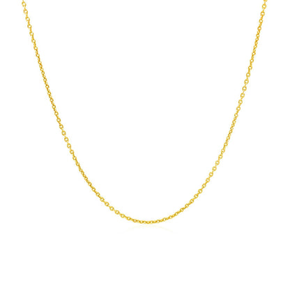 14k Yellow Gold Round Cable Link Chain 1.1mm Bids.com