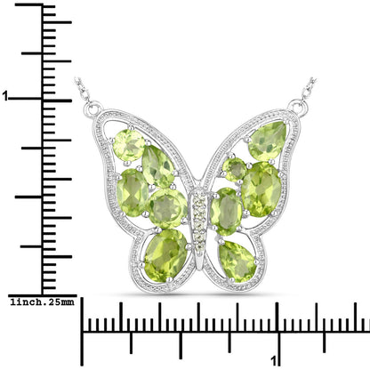 4.65 Carat Genuine Peridot .925 Sterling Silver Necklace Bids.com