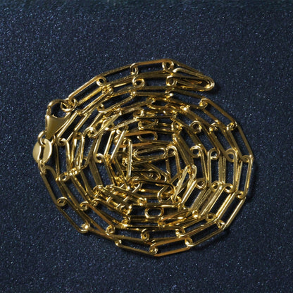10K Yellow Gold Paperclip Chain (2.50 mm) Bids.com