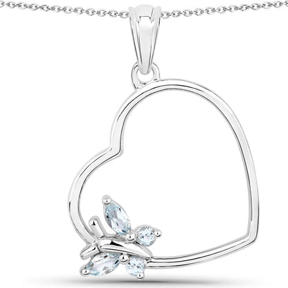 0.25 Carat Genuine Blue Topaz .925 Sterling Silver Pendant Bids.com