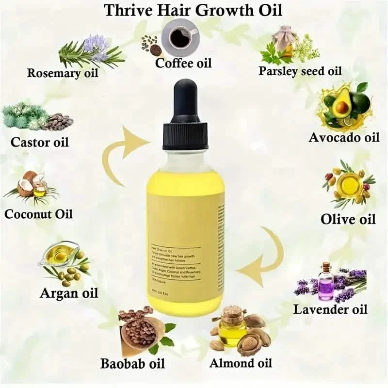 Hair Growth Oil & Scalp Treatment Plant Extract for Dry Damaged Hair DailySale
