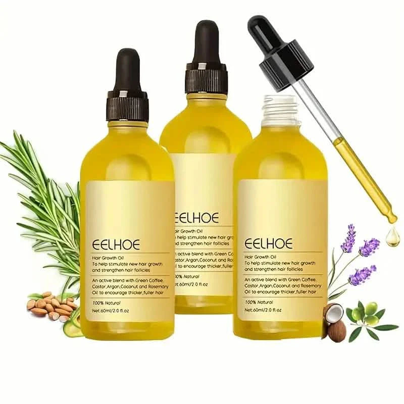 Hair Growth Oil & Scalp Treatment Plant Extract for Dry Damaged Hair DailySale