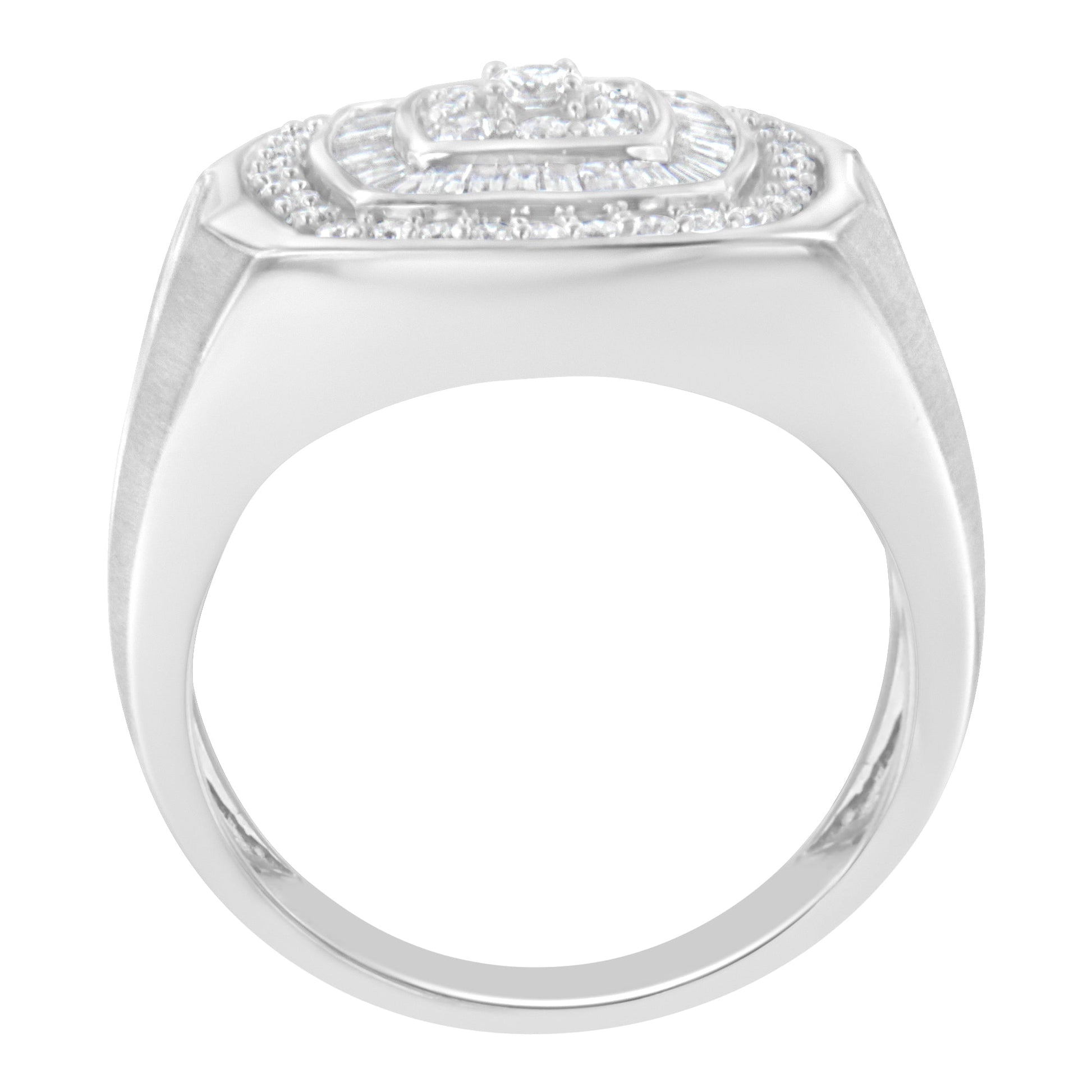 14K White Gold Men's Diamond Band Ring (1 cttw, H-I Color, SI1-SI2 Clarity) Bids.com