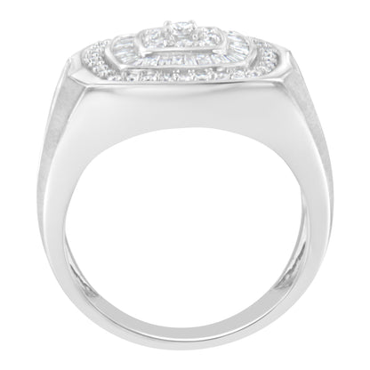 14K White Gold Men's Diamond Band Ring (1 cttw, H-I Color, SI1-SI2 Clarity) Bids.com