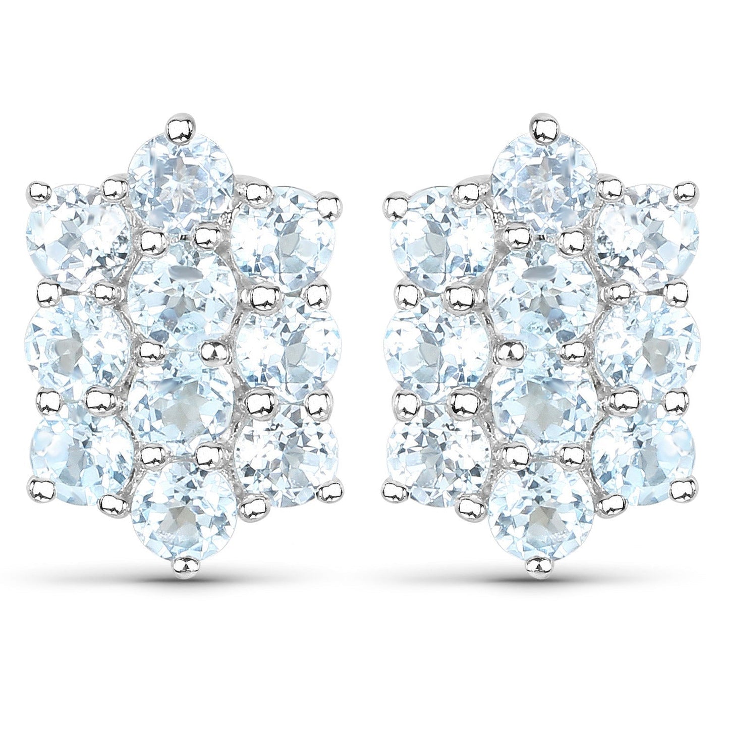 8.80 Carat Genuine Blue Topaz .925 Sterling Silver 3 Piece Jewelry Set (Ring, Earrings, and Pendant w/ Chain) Bids.com