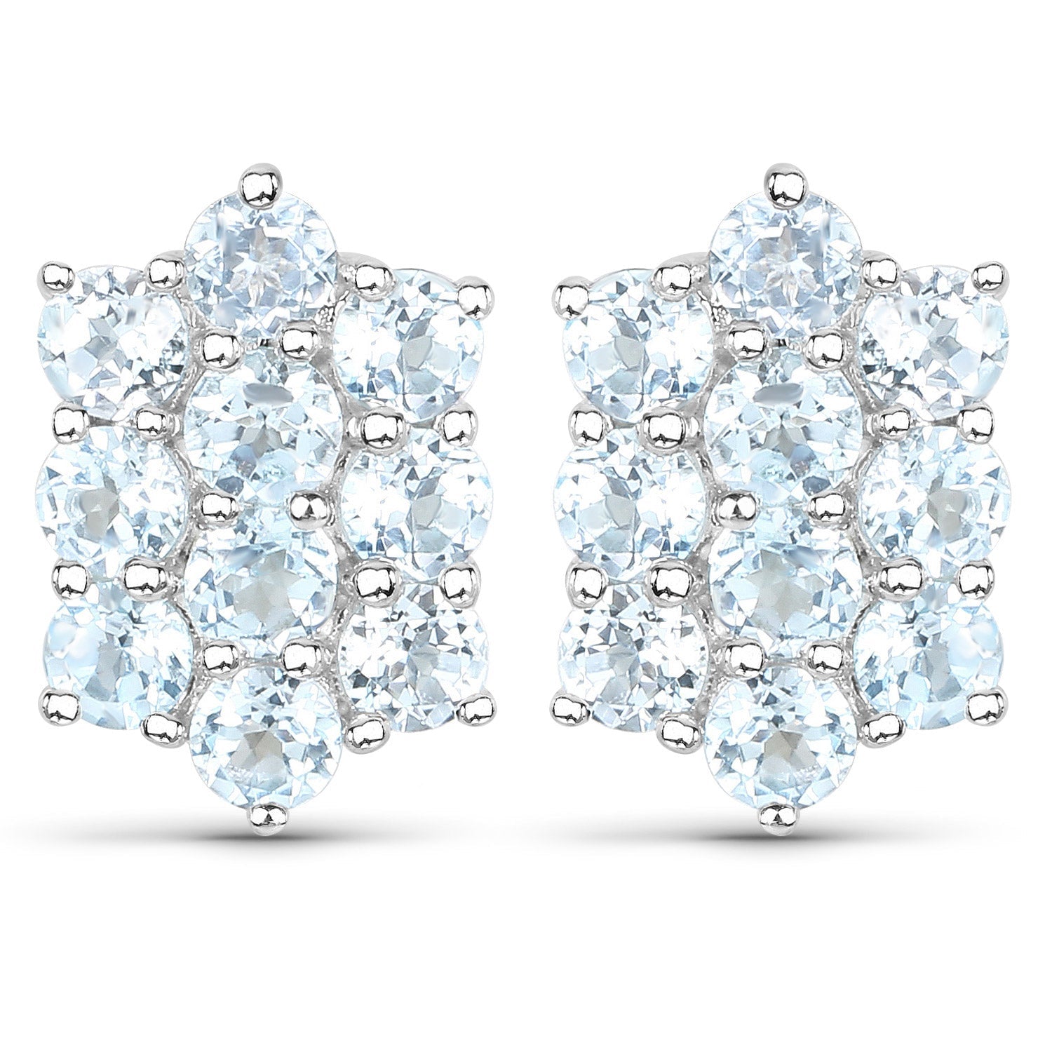 8.80 Carat Genuine Blue Topaz .925 Sterling Silver 3 Piece Jewelry Set (Ring, Earrings, and Pendant w/ Chain) Bids.com