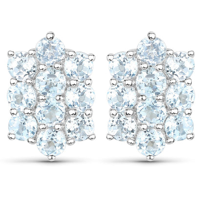 8.80 Carat Genuine Blue Topaz .925 Sterling Silver 3 Piece Jewelry Set (Ring, Earrings, and Pendant w/ Chain) Bids.com