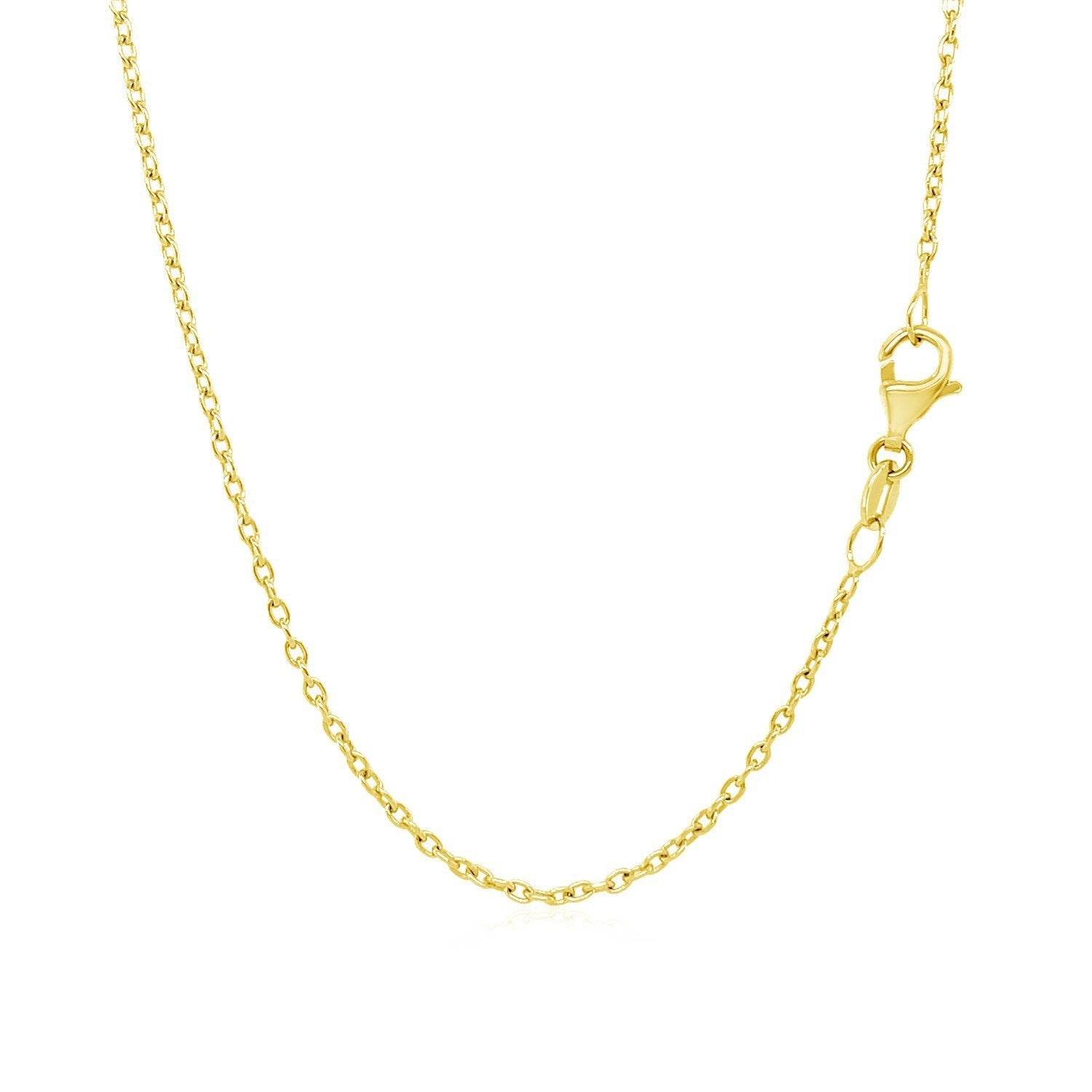 14k Yellow Gold Round Cable Link Chain 1.5mm Bids.com
