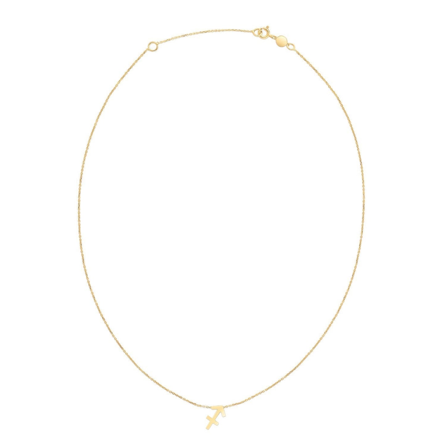 14K Yellow Gold Sagittarius Necklace Bids.com