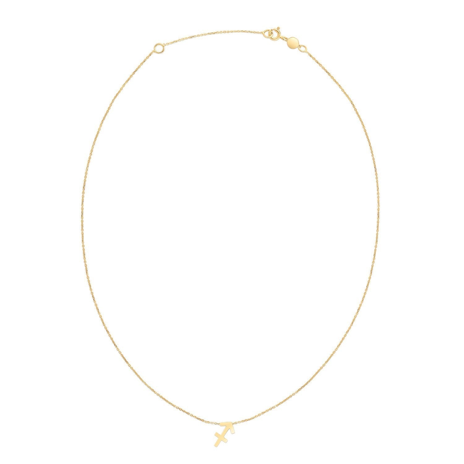 14K Yellow Gold Sagittarius Necklace Bids.com