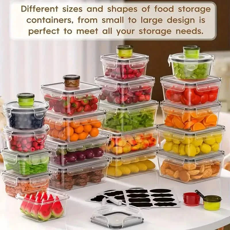 48-Piece Food Storage Container Set – Stackable, Microwave Safe, BPA Free DailySale