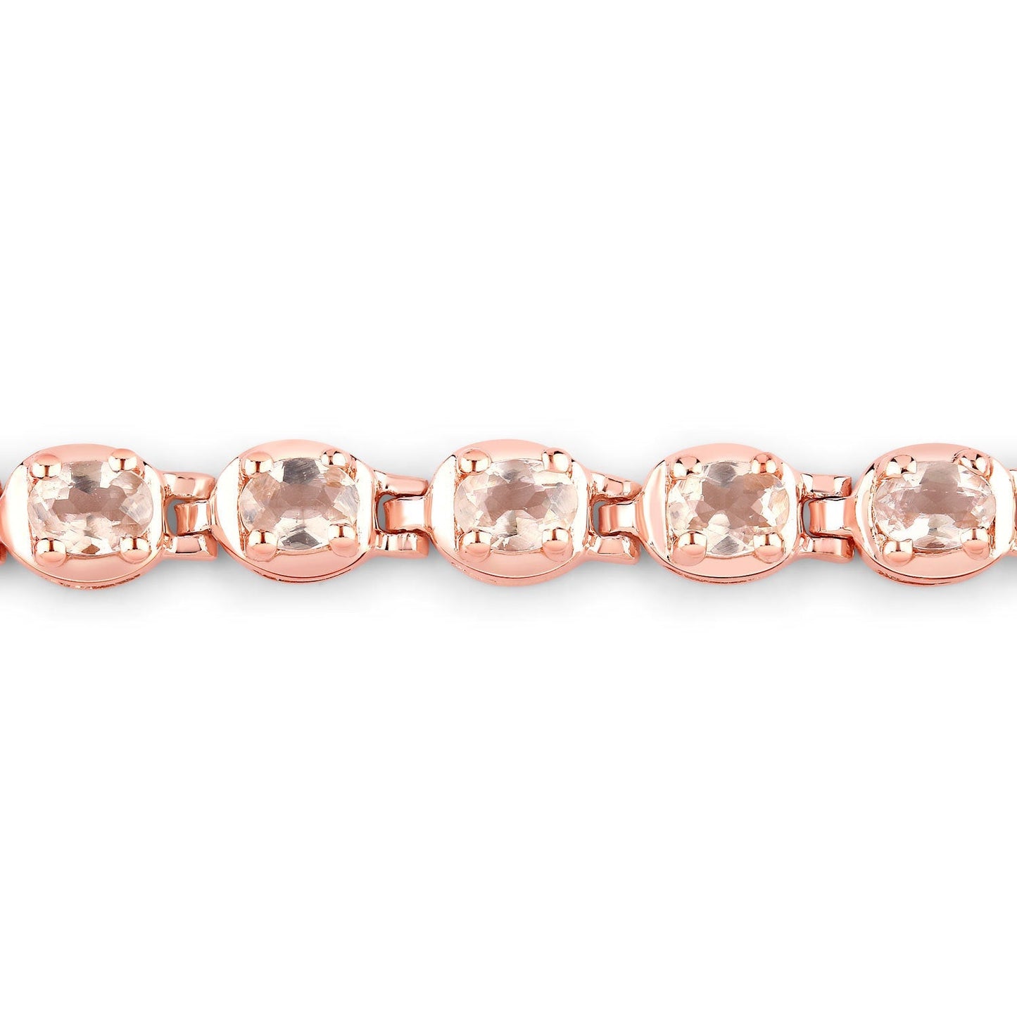 1.35 Carat Genuine Morganite .925 Sterling Silver Bracelet Bids.com