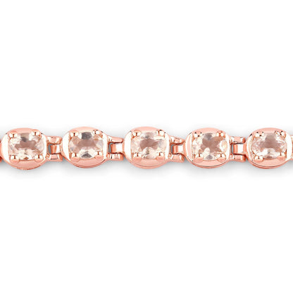 1.35 Carat Genuine Morganite .925 Sterling Silver Bracelet Bids.com