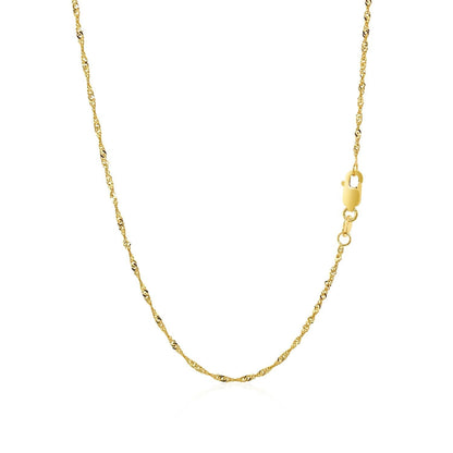 14k Yellow Gold Singapore Chain 1.5mm Bids.com