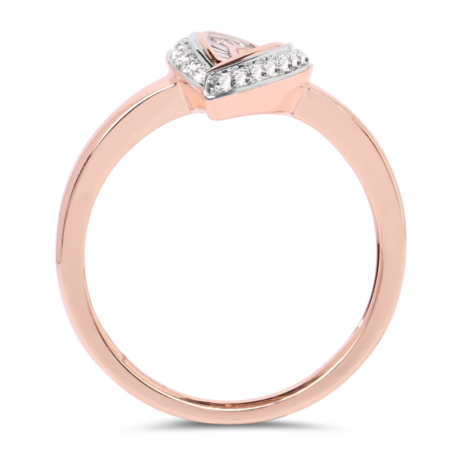 0.29 Carat Genuine White Diamond 14K Rose Gold Ring (E-F Color, SI1-SI2 Clarity) Bids.com