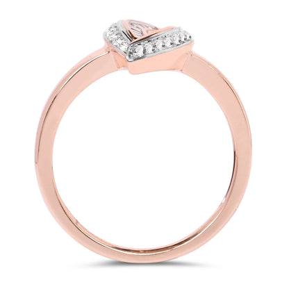 0.29 Carat Genuine White Diamond 14K Rose Gold Ring (E-F Color, SI1-SI2 Clarity) Bids.com