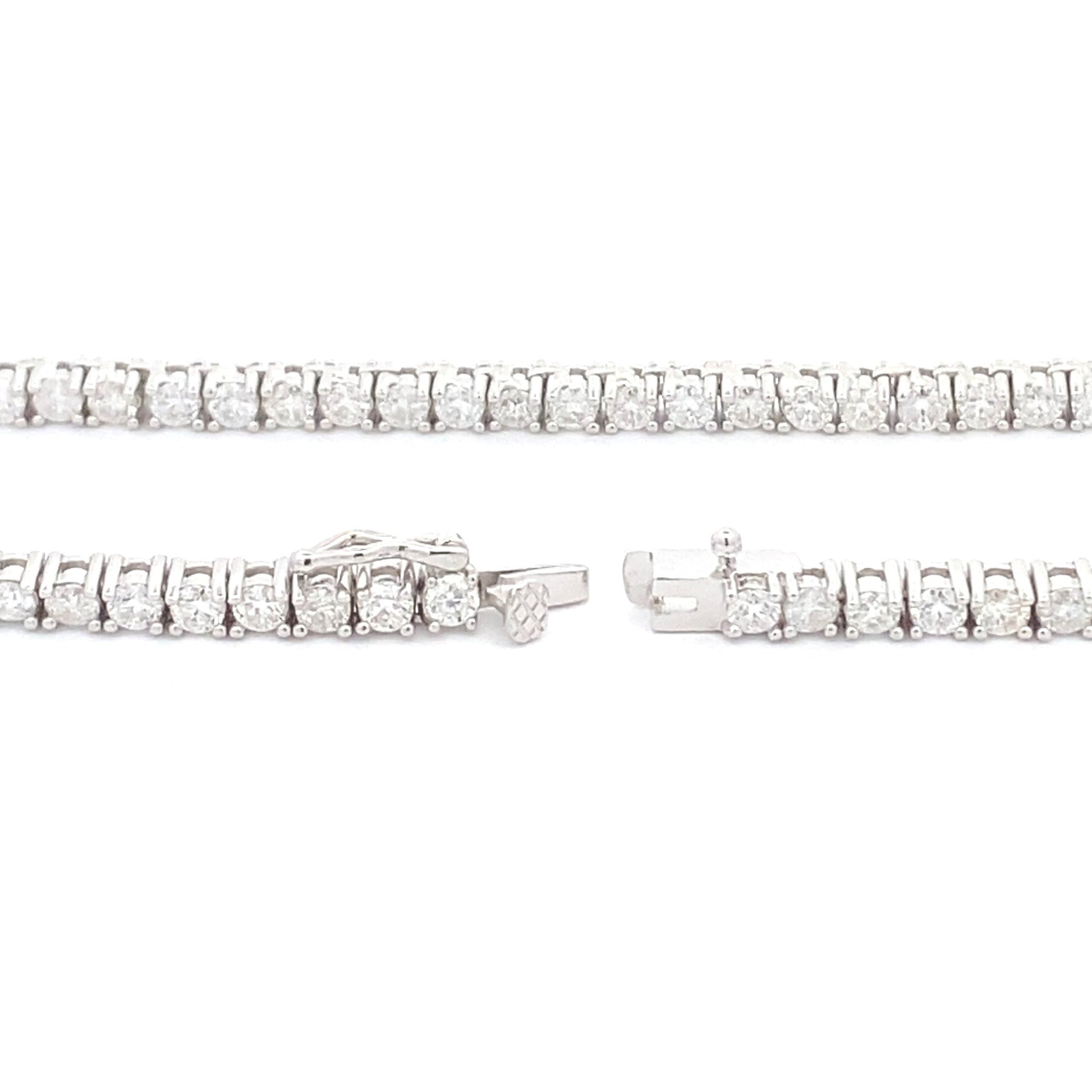 6.85ct Moissanite Tennis Necklace Sterling Silver Bids.com