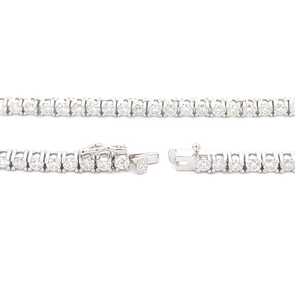 6.85ct Moissanite Tennis Necklace Sterling Silver Bids.com