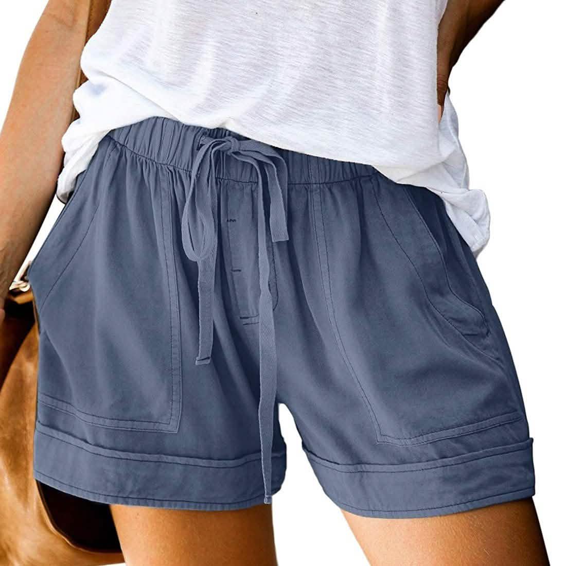 Elapsy Womens Casual Drawstring Elastic Waist Summer Shorts with Pockets DailySale