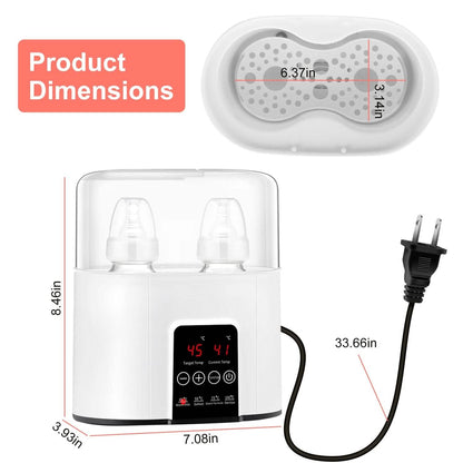 Electric Baby Milk Bottle Warmer Fit with 4 Heating Modes Adjustable Temperature Display Screen DailySale