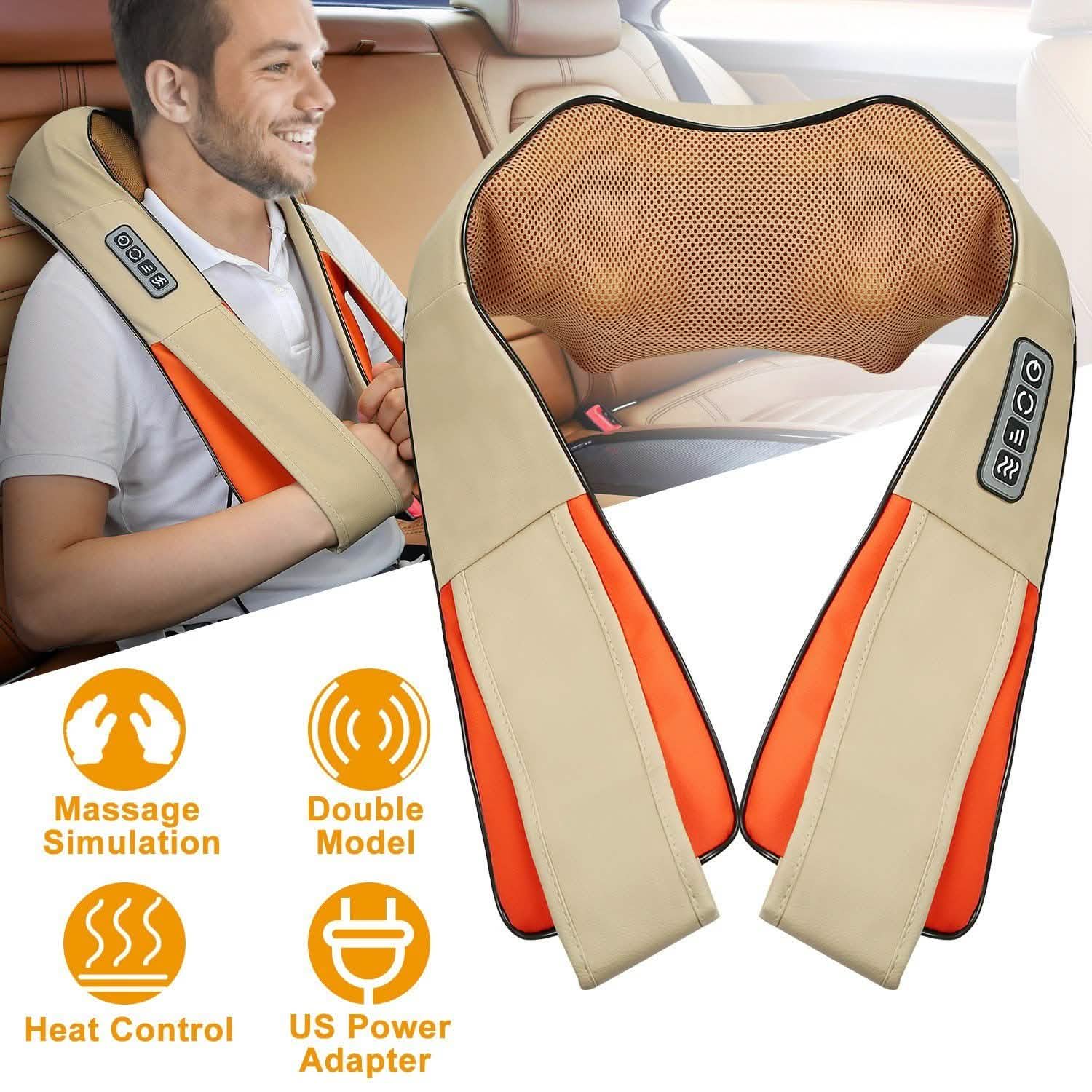 Electric Back Massage Cape with Heat Deep Tissue 3D Kneading Massage DailySale