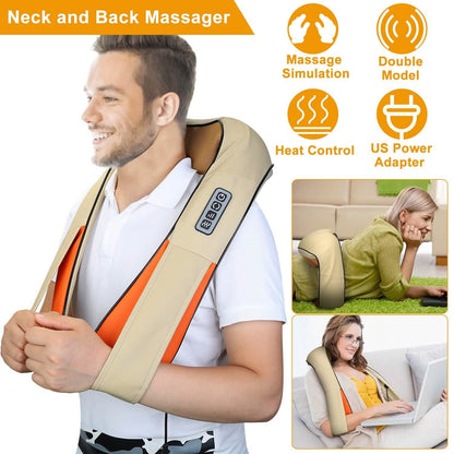 Electric Back Massage Cape with Heat Deep Tissue 3D Kneading Massage DailySale