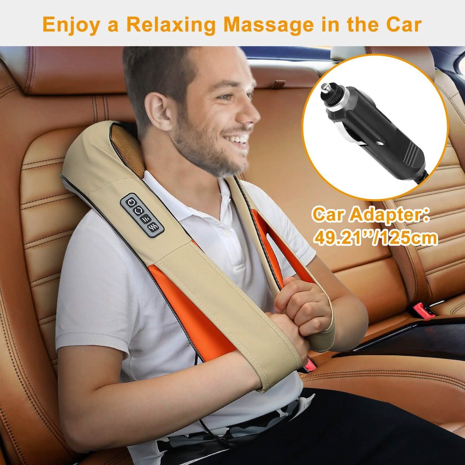 Electric Back Massage Cape with Heat Deep Tissue 3D Kneading Massage DailySale