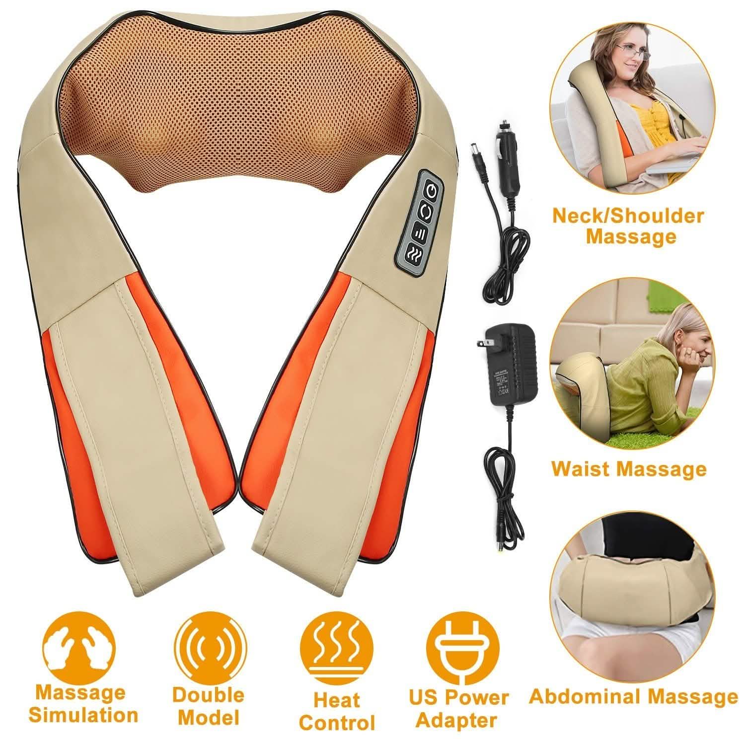 Electric Back Massage Cape with Heat Deep Tissue 3D Kneading Massage DailySale