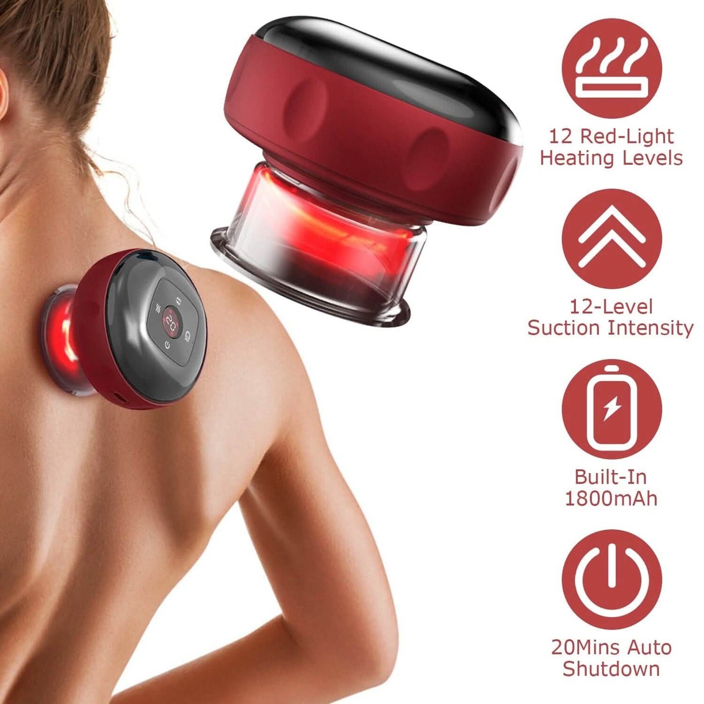 Electric Back Scraping Machine Vacuum Therapy Cupping Device DailySale