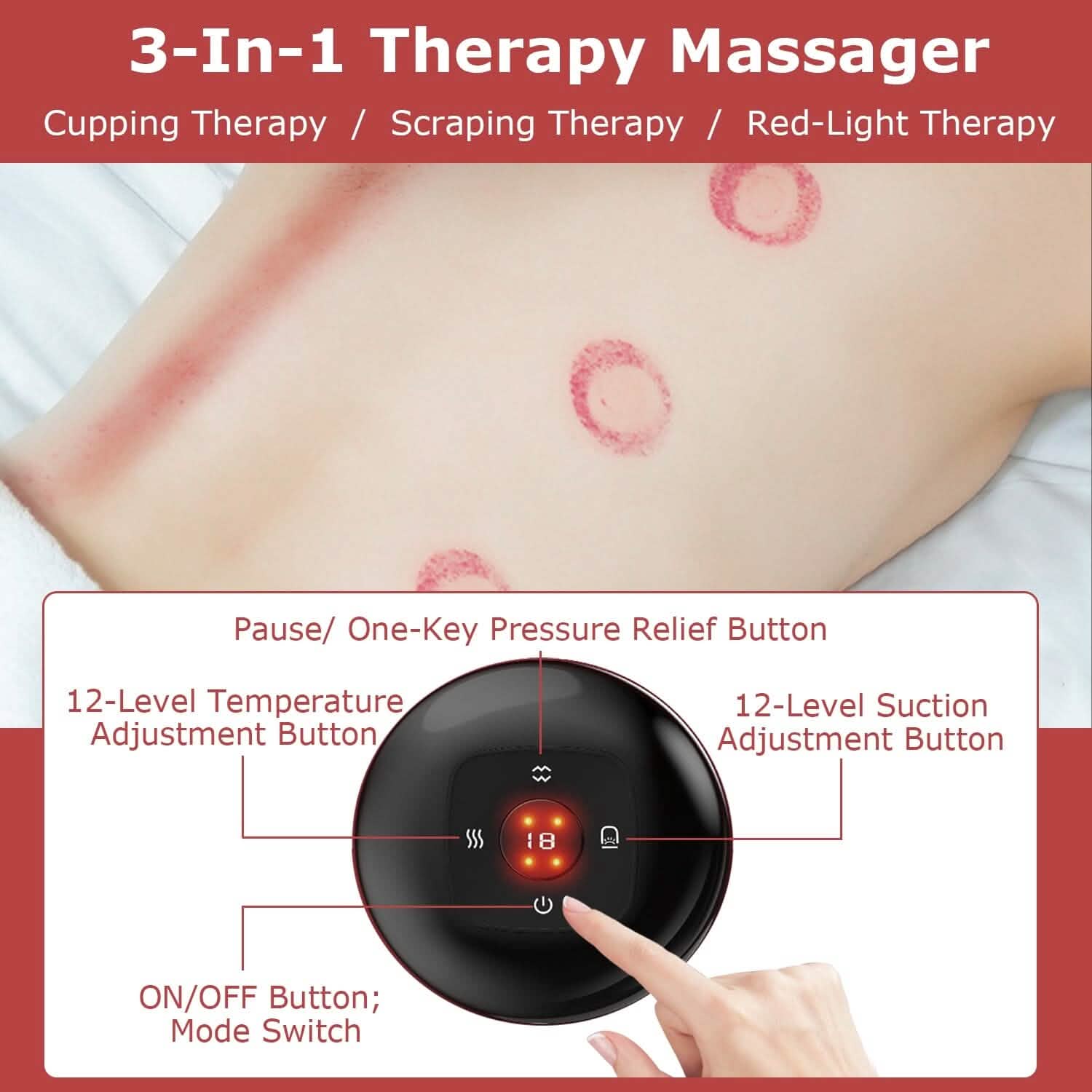 Electric Back Scraping Machine Vacuum Therapy Cupping Device DailySale