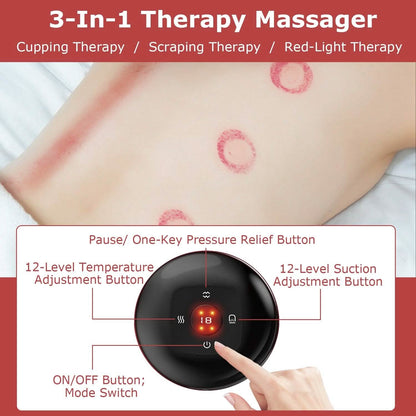 Electric Back Scraping Machine Vacuum Therapy Cupping Device DailySale