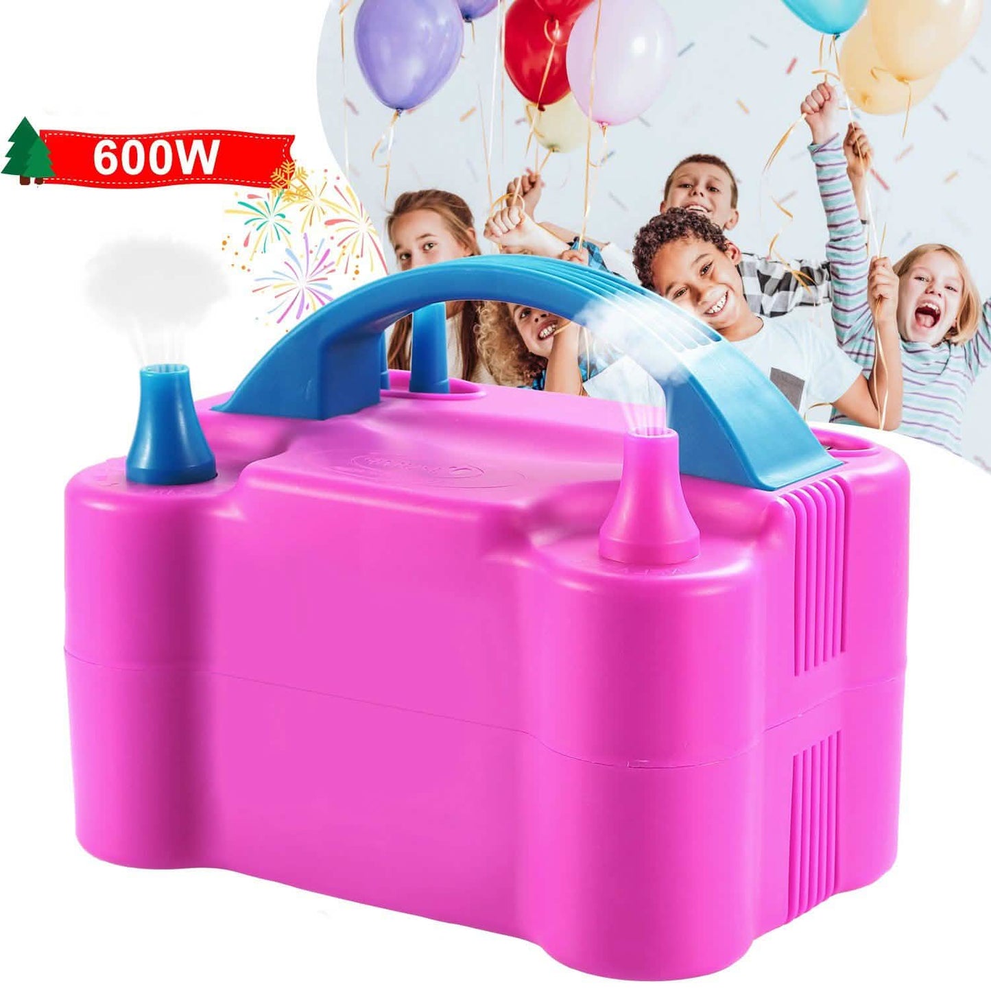 Electric Balloon Pump 600W Balloon Blower Inflator Dual Nozzle DailySale