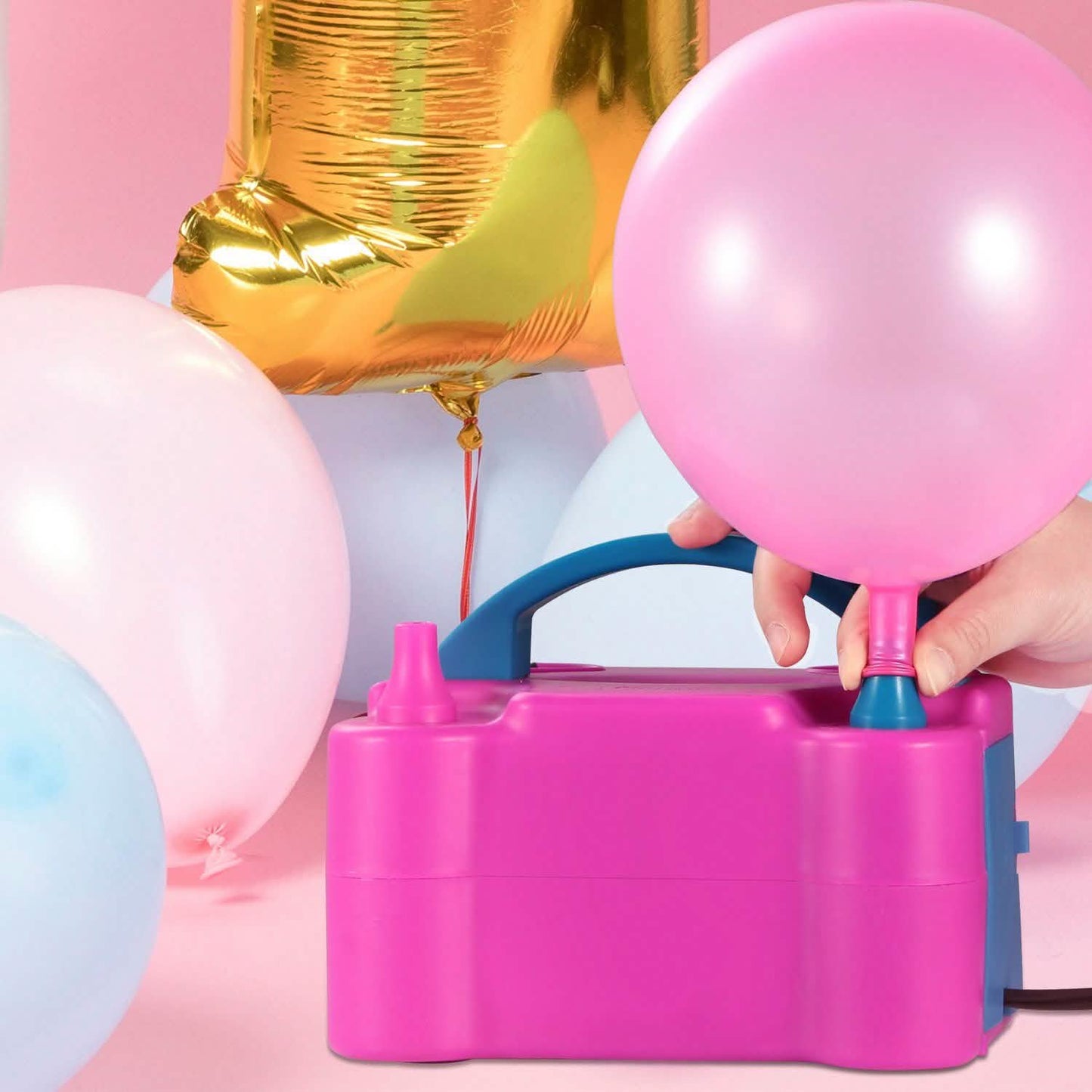Electric Balloon Pump 600W Balloon Blower Inflator Dual Nozzle DailySale