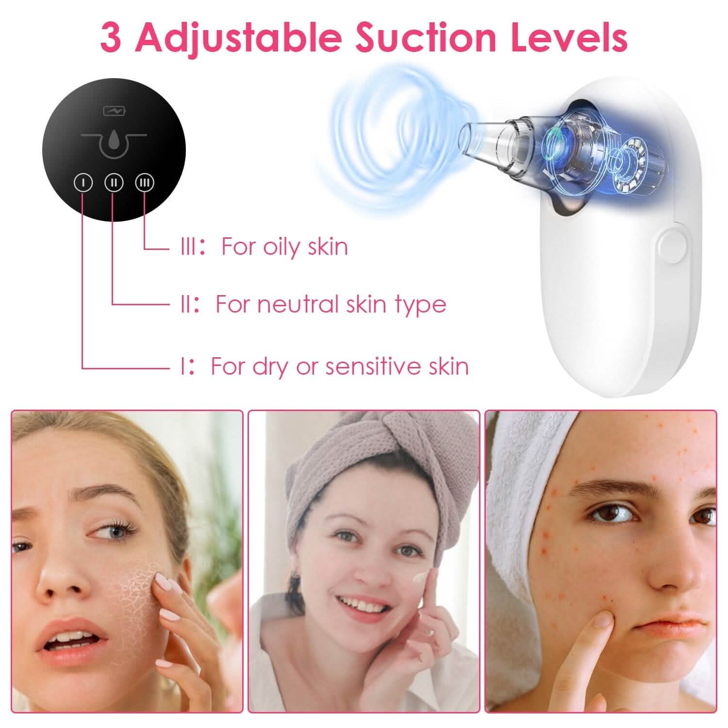 Electric Blackhead Comedone Extractor Tool Facial Pore Cleaner DailySale