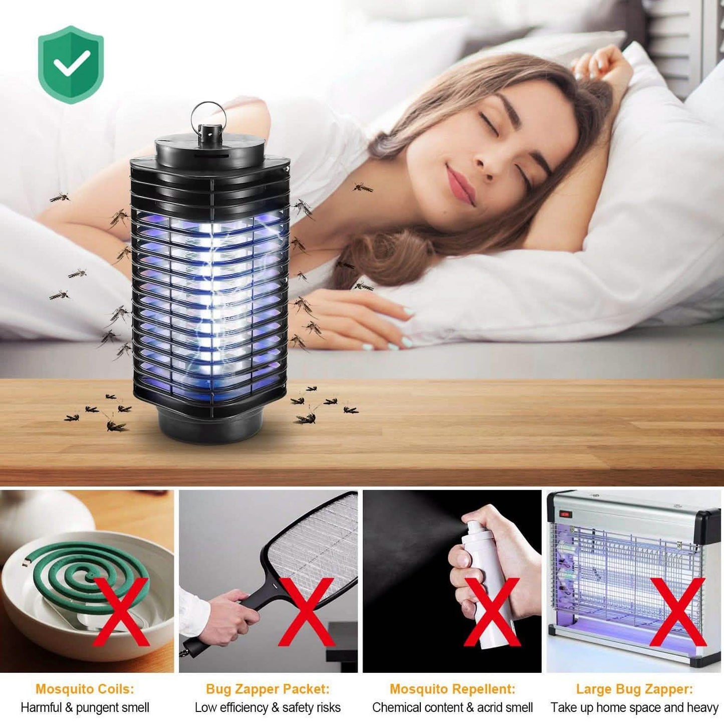 Electric Bug Zapper UV Light Flying Zapper Insect Killer Lamp DailySale
