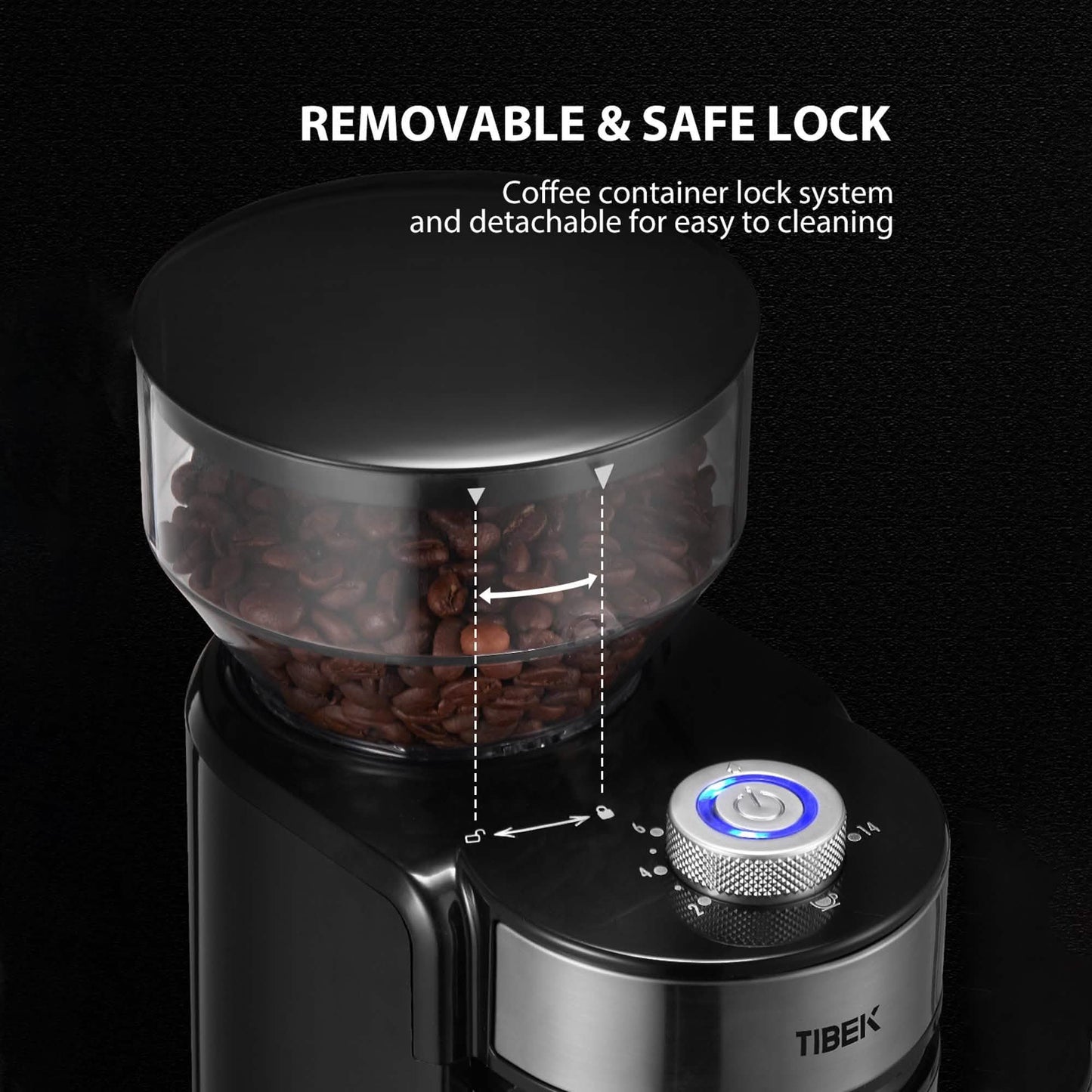 Electric Burr Coffee Grinder with 18 Settings DailySale