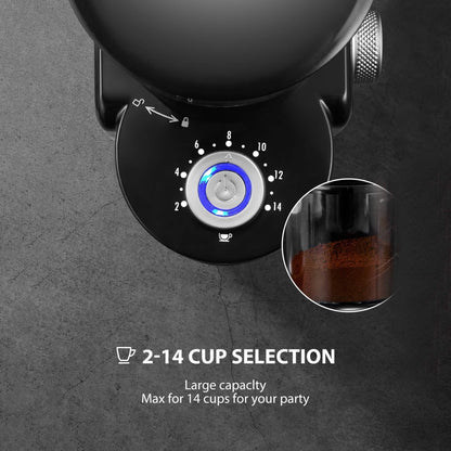 Electric Burr Coffee Grinder with 18 Settings DailySale