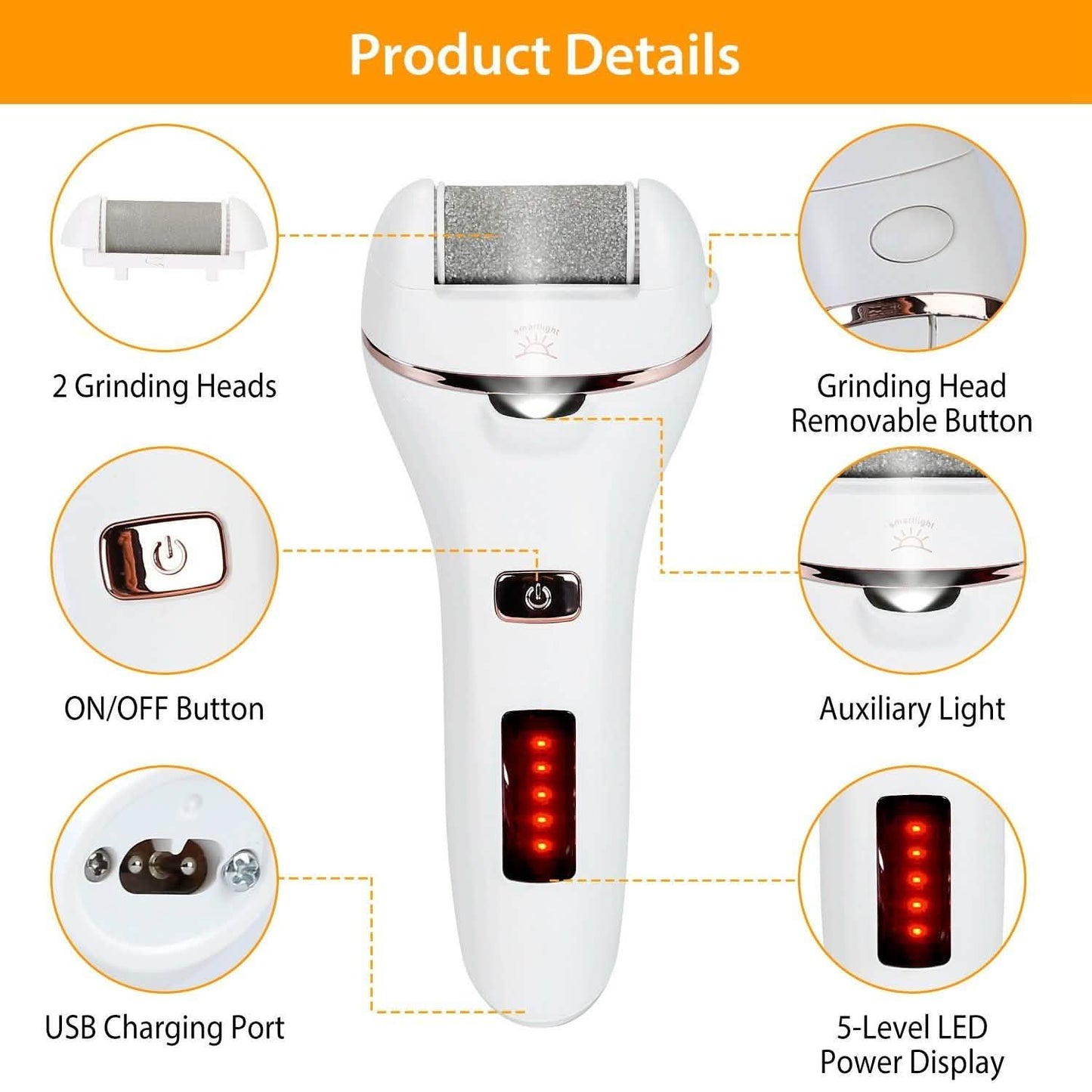 Electric Callus Remover USB Rechargeable Foot Scrubber DailySale