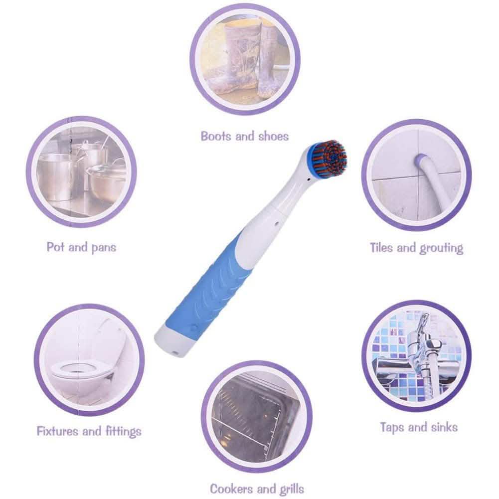 Electric Cleaning Brush with Household All Purpose 4 Brush Heads DailySale