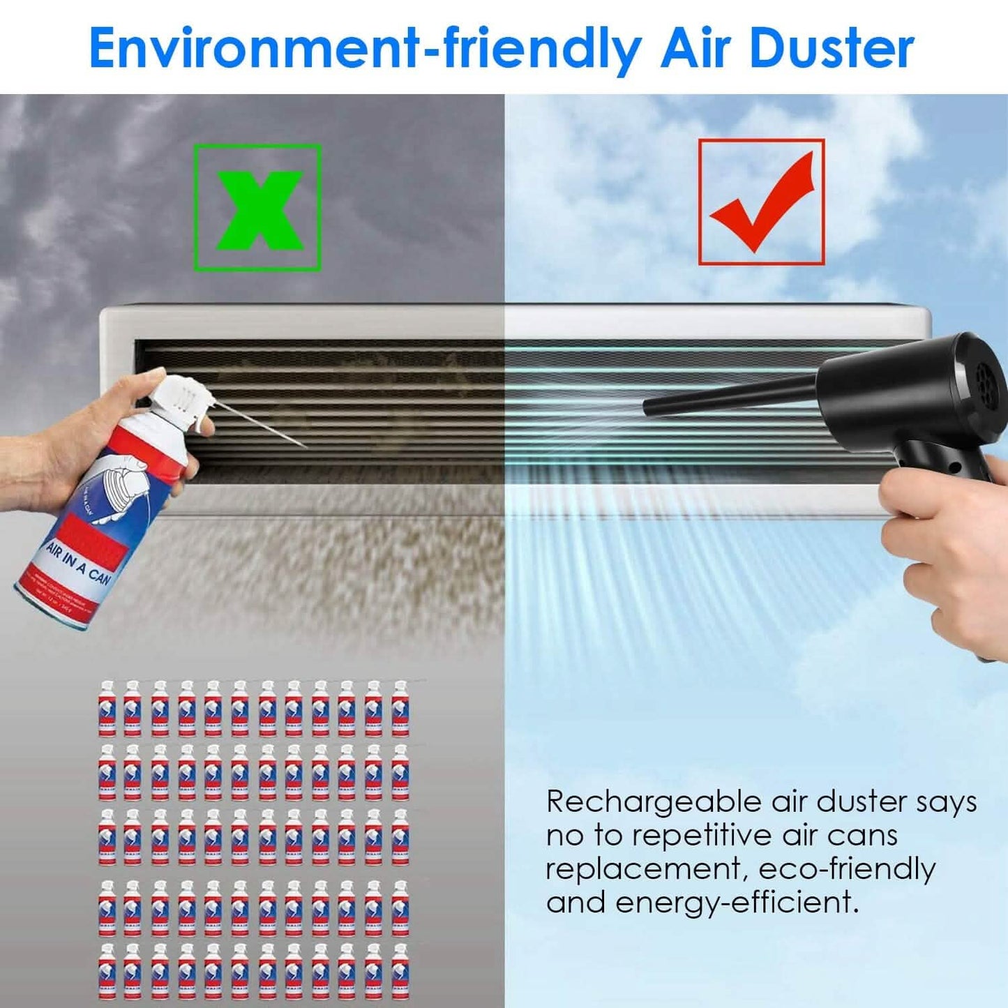Electric Cordless Air Duster Blower for Computer Keyboard DailySale