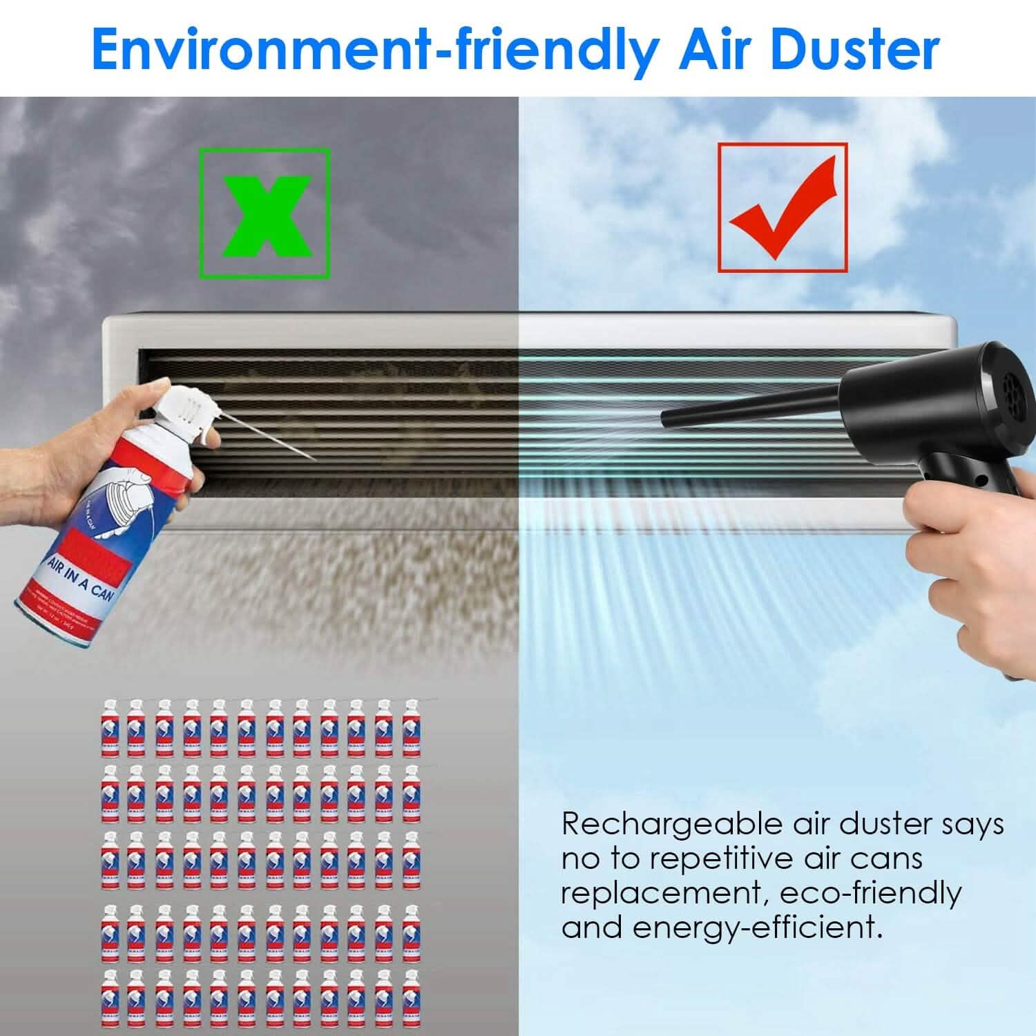 Electric Cordless Air Duster Blower for Computer Keyboard DailySale