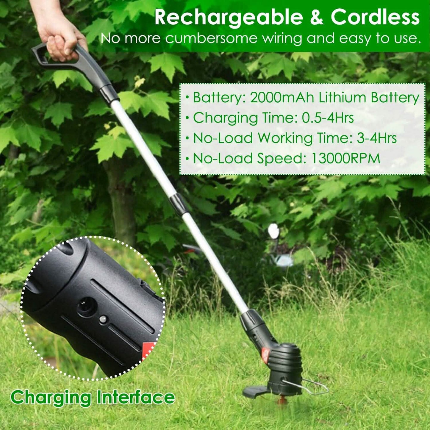 Electric Cordless Grass Trimmer DailySale