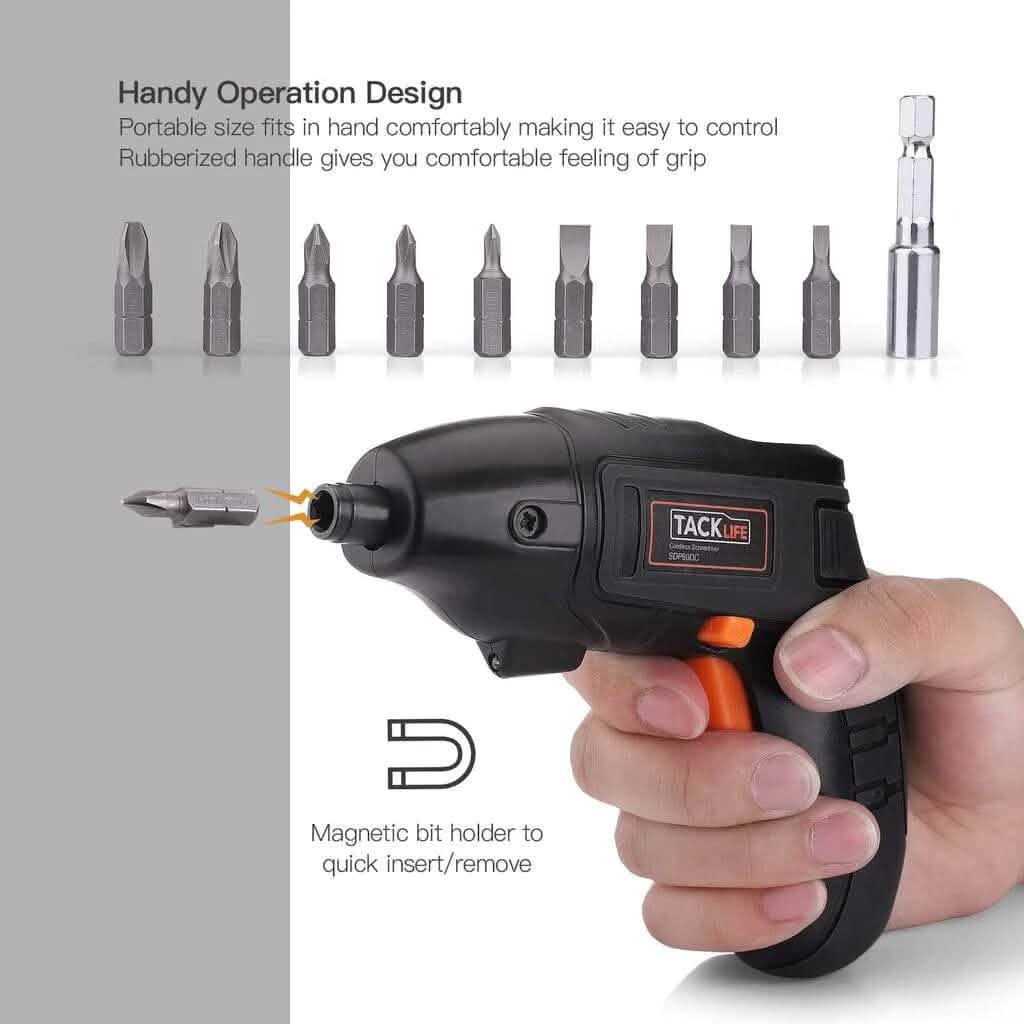Electric Cordless Screwdriver Rechargeable with LED Light DailySale