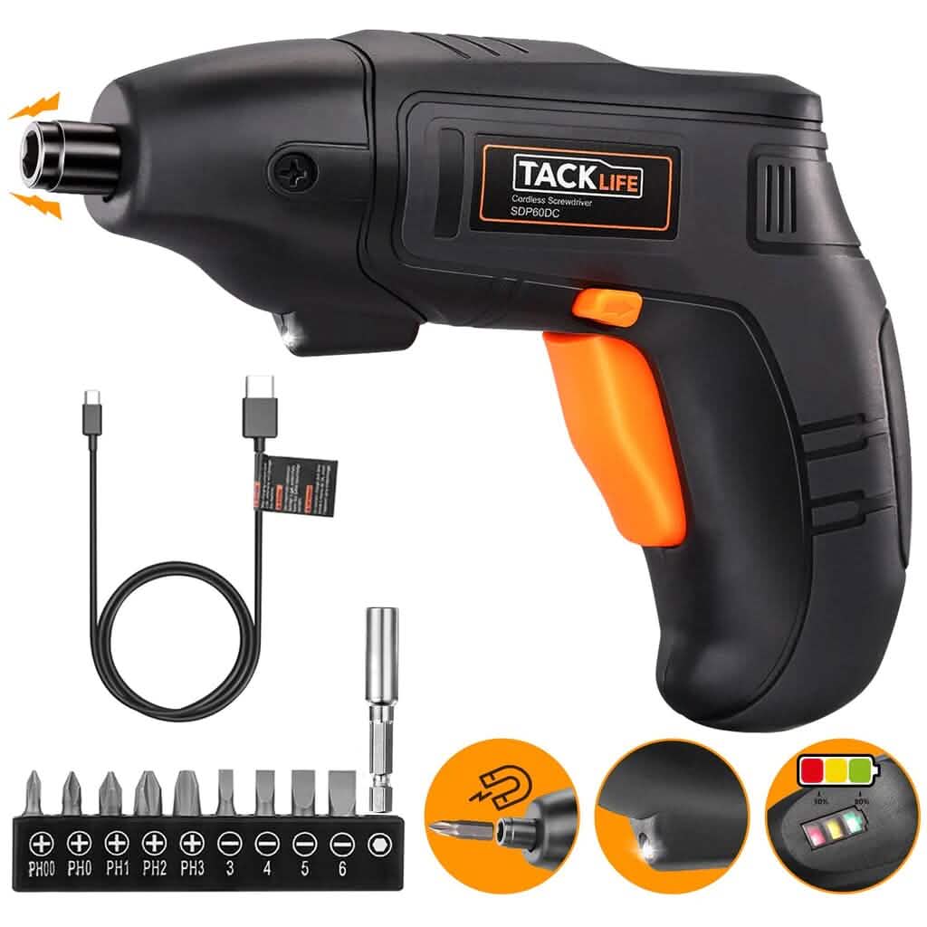 Electric Cordless Screwdriver Rechargeable with LED Light DailySale