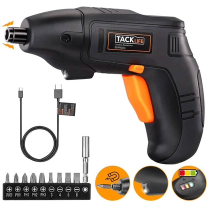 Electric Cordless Screwdriver Rechargeable with LED Light DailySale