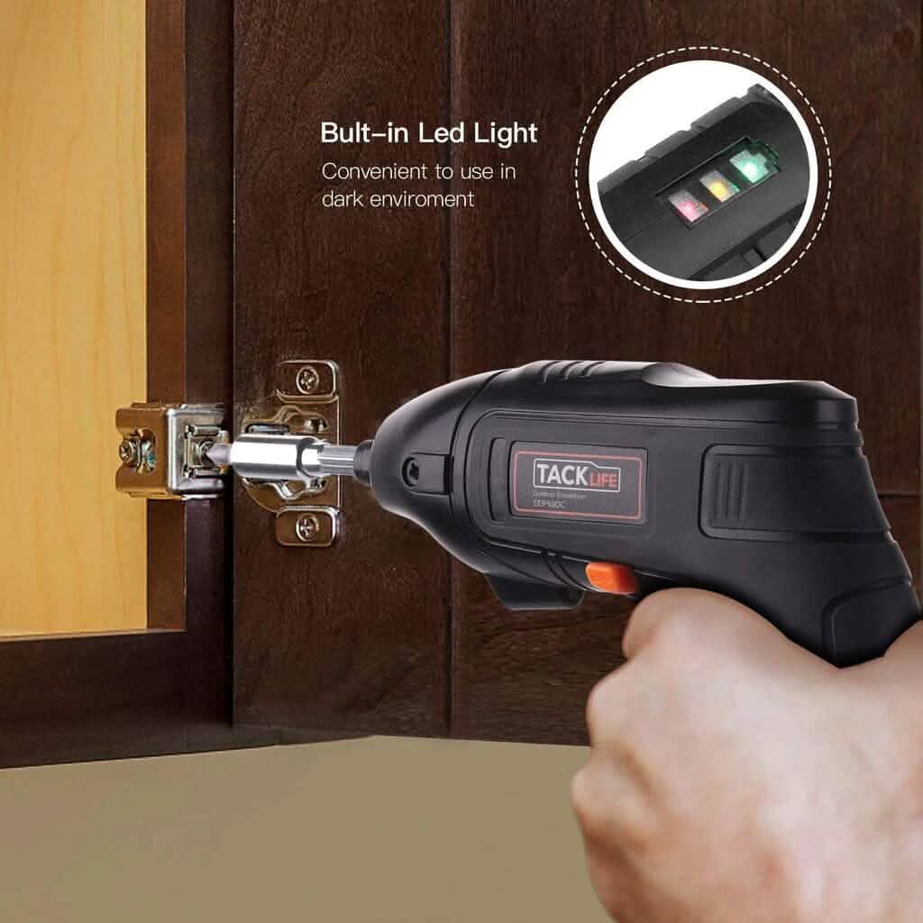 Electric Cordless Screwdriver Rechargeable with LED Light DailySale